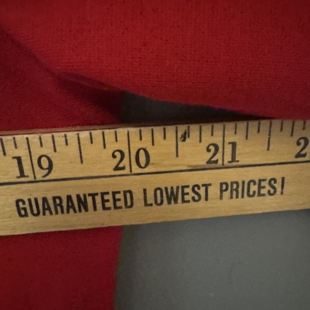 Talbots Red Sheath Midi Dress 12 P 3/4 Sleeve Stretch Simple Minimalist - Picture 7 of 7